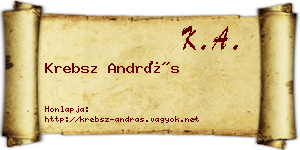 Krebsz András névjegykártya