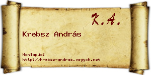 Krebsz András névjegykártya